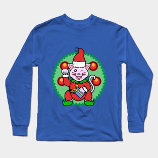 Lucky Cat-Xmas Long Sleeve T-Shirt